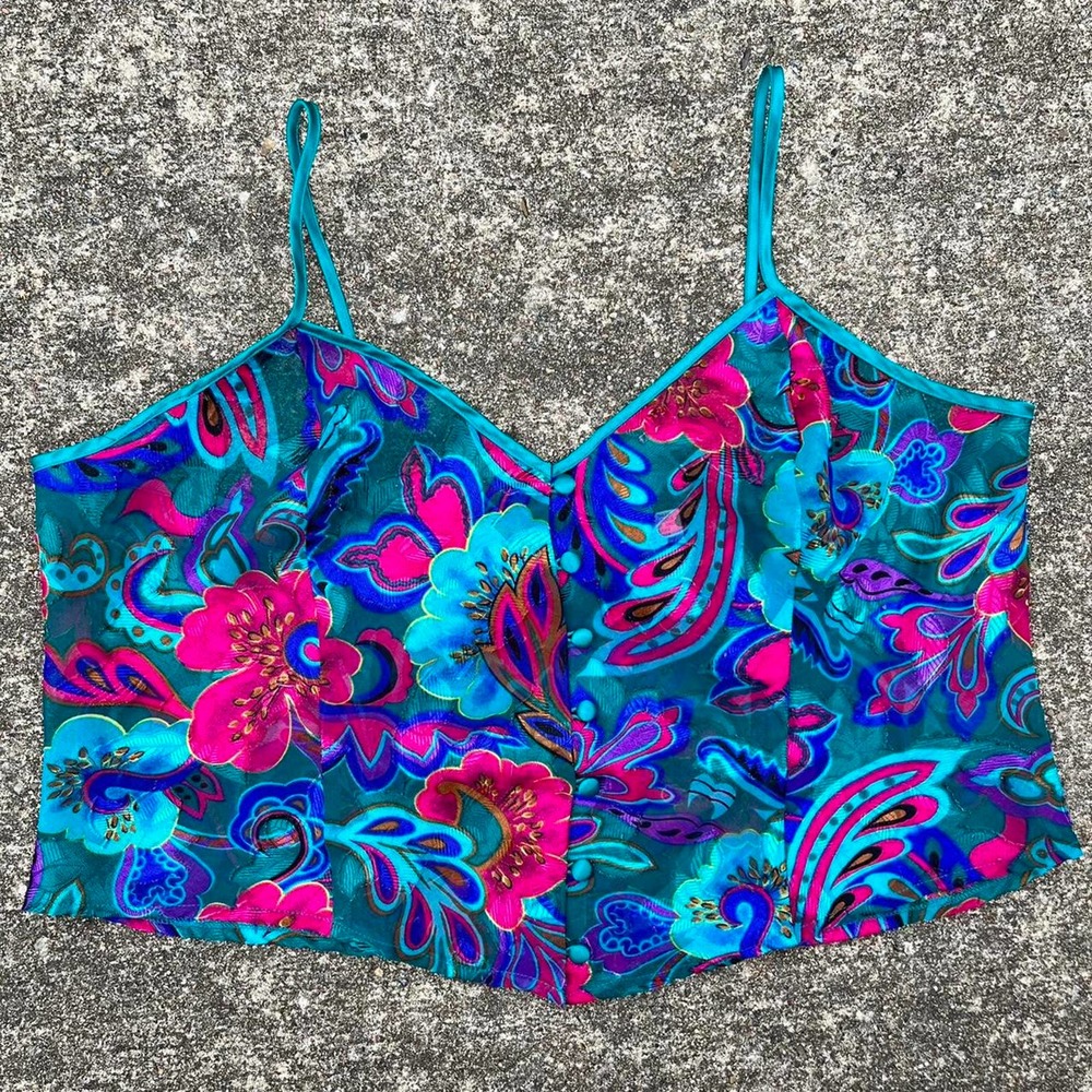 Vintage 90s Cabernet Sheer Cropped Cami3